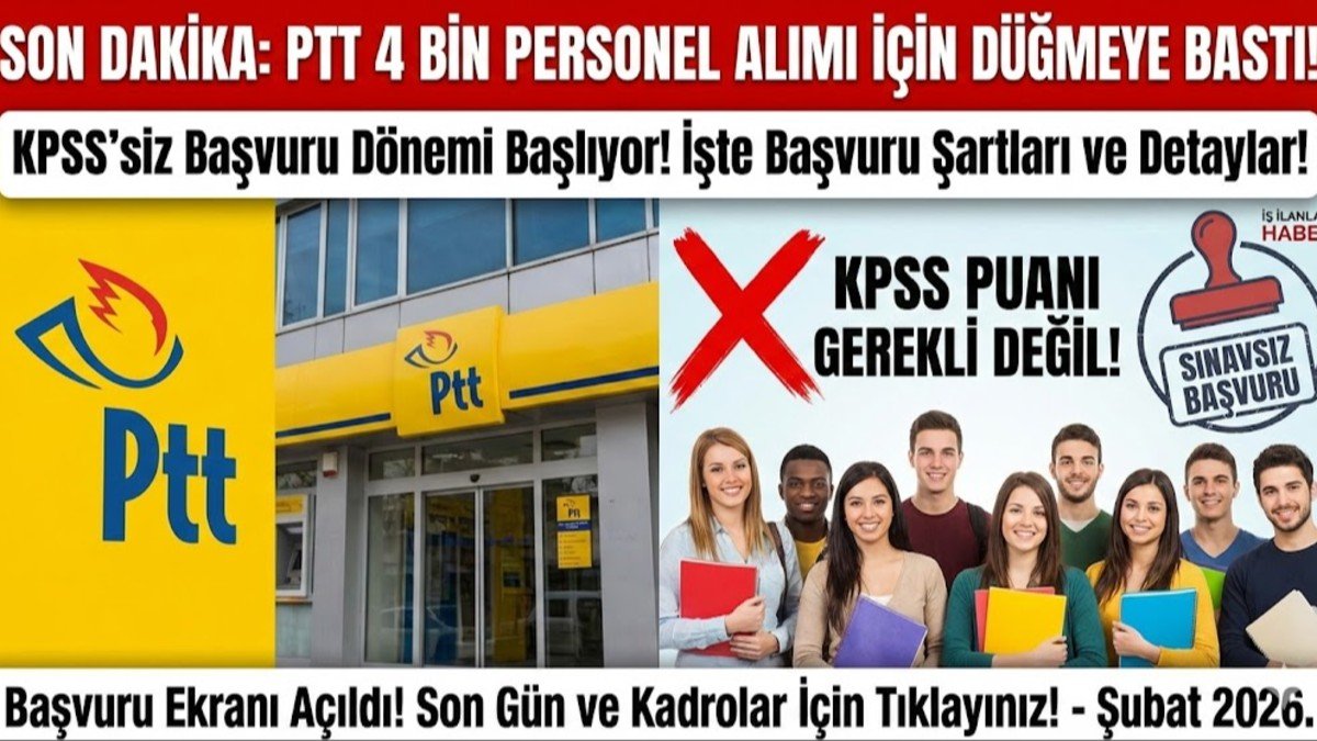 PTT 4 Bin Personel Alımı İçin Düğmeye Bastı! KPSS’siz Başvuru Dönemi Başlıyor
