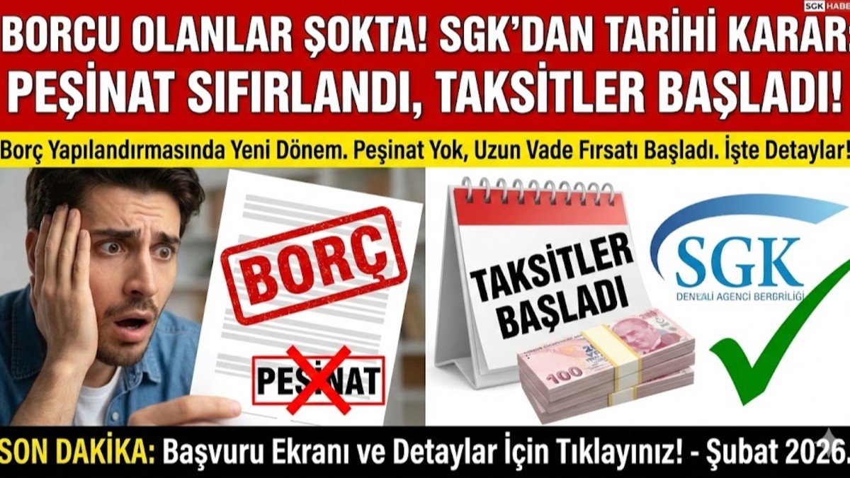 Borcu Olanlar Şokta! SGK’dan Tarihi Karar: Peşinat Sıfırlandı, Taksitler Başladı